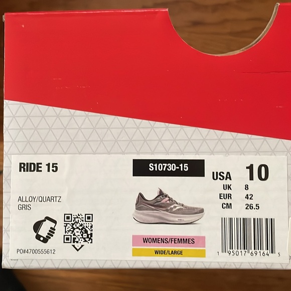 Saucony Gray and Pink Athletic Shoes - Picture 6 of 9